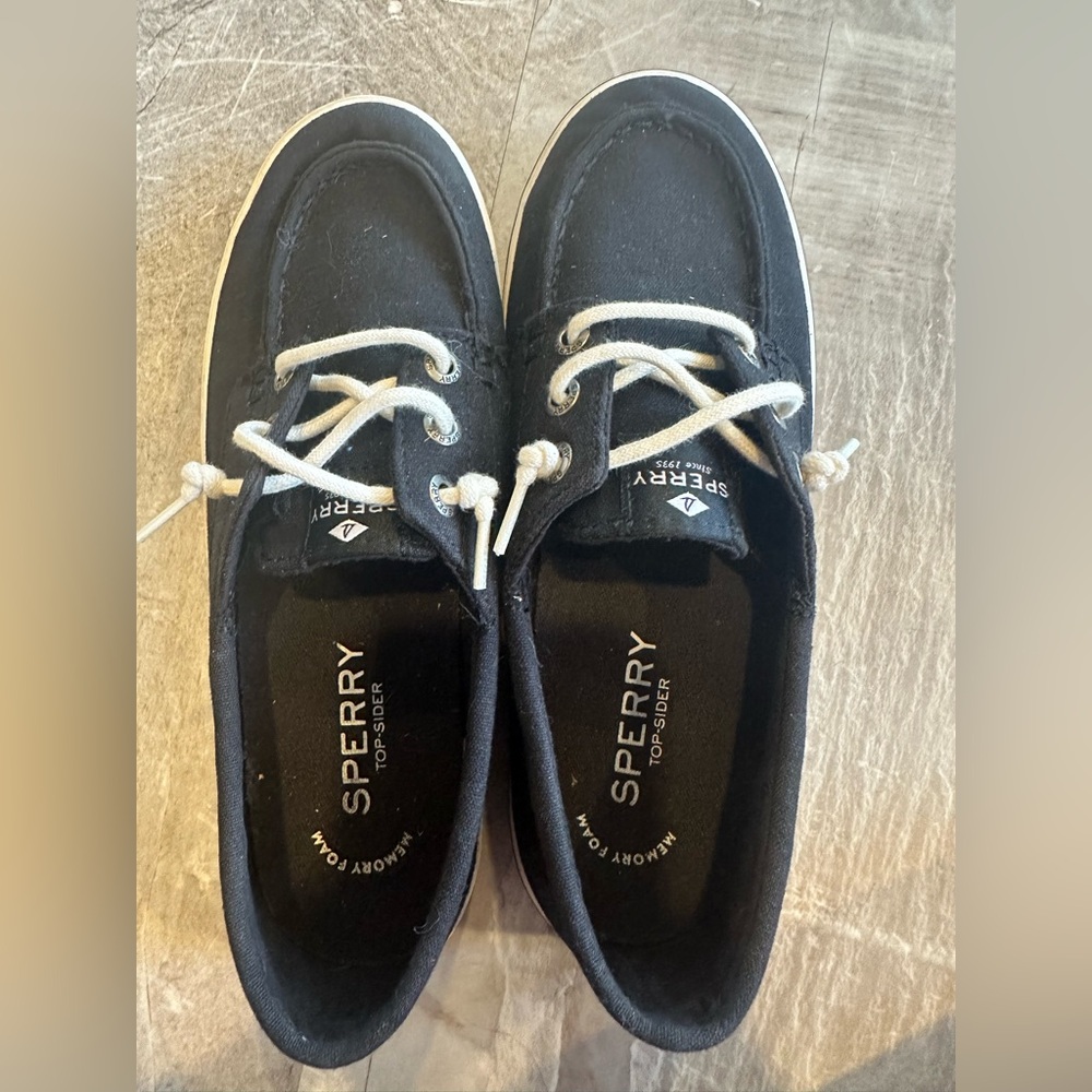 Sperry Black Canvas Sneakers